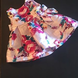 Floral Pink Dress with Bow Accents 3-6 Mon